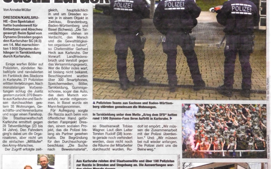 Gestern schlug die Justiz zurück